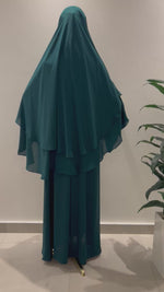 Load and play video in Gallery viewer, Black Aisha Khimar and Niqab

